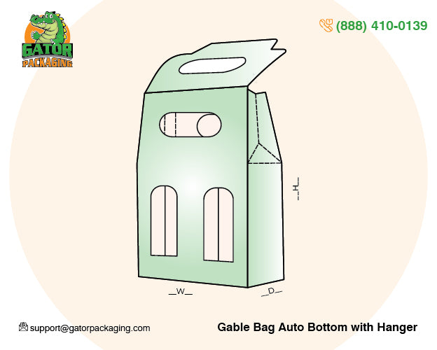 gable bag auto bottom with hanger