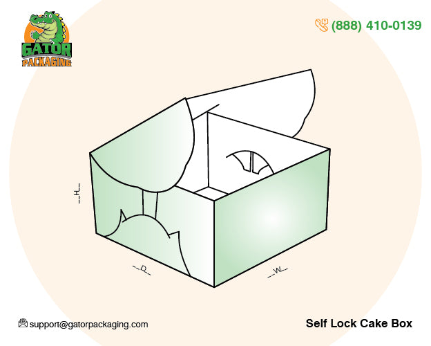 Self Lock Cake Box
