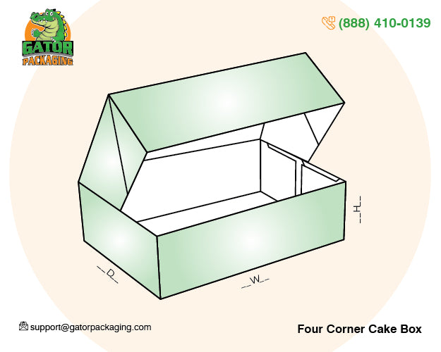 Four Corner Cake Box