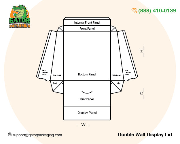 Double Wall Display Lid Boxes