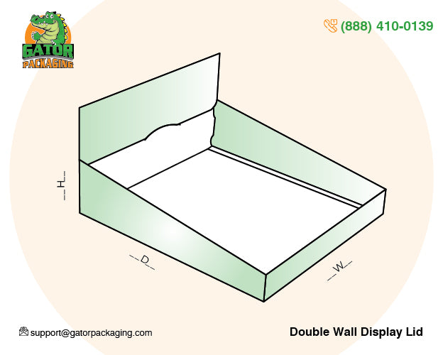 double wall display lid