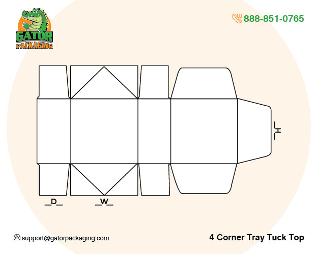 4 Corner Tray Tuck Top