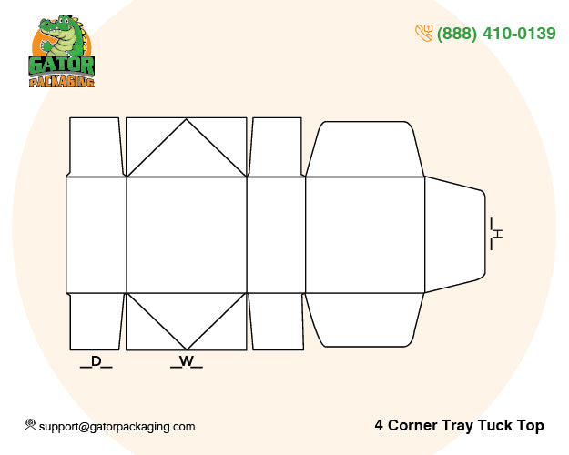 4 corner tray tuck top
