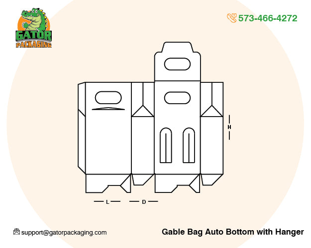 Gable Bag Auto Bottom with Hanger