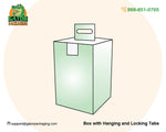 Box with Hanging and Locking Tabs