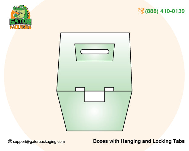 box with hanging and locking tabs
