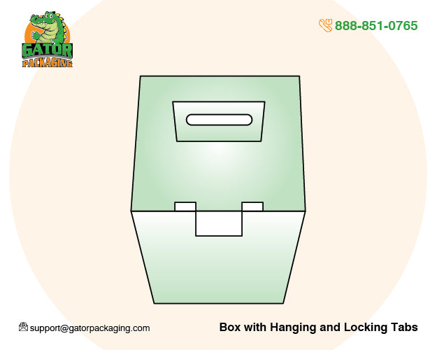 Box with Hanging and Locking Tabs
