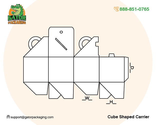 Cube Shaped Carrier Boxes