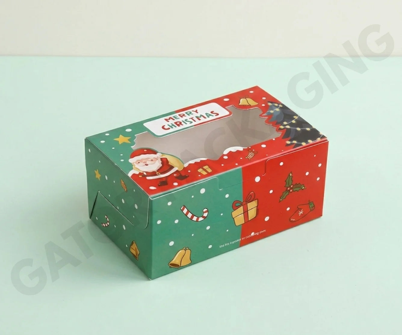 Custom Christmas Cupcake Boxes