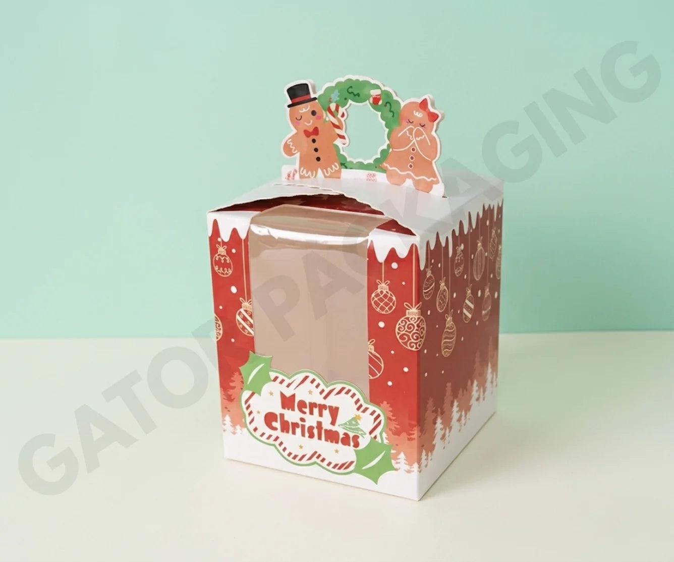 Custom Christmas Cupcake Boxes Wholesale