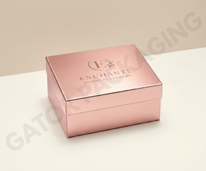 Custom-Rose Gold-Gift-Box-with-Lid