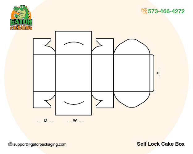 Self Lock Cake Box