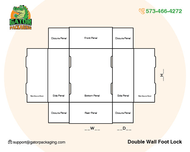 Double Wall Foot Lock Boxes