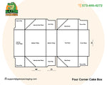 Four Corner Cake Box