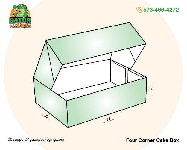Four Corner Cake Box