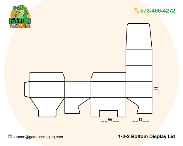 1-2-3 Bottom Display Lid