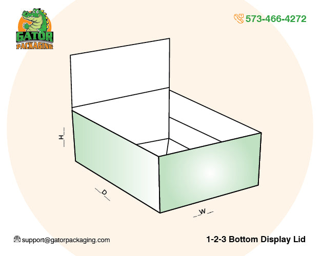 1-2-3 Bottom Display Lid