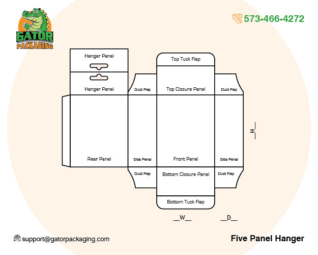 Five Panel Hanger Boxes