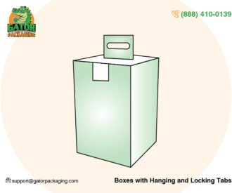 box with hanging and locking tabs